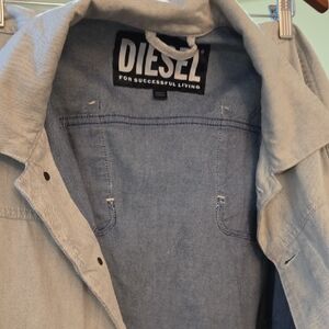 DIESEL Light Wash Denim Shirt Jacket